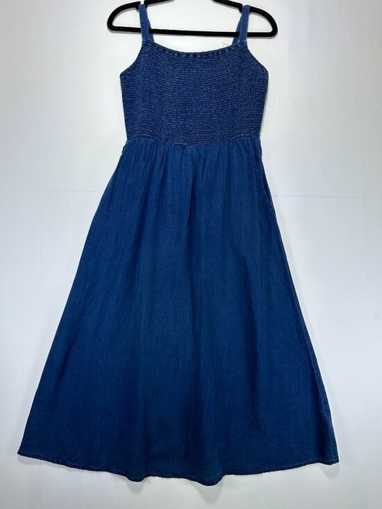Old Navy Dresses & Skirts - Old Navy Chambray Midi Smocked Bodice Sundress Lyocell Country Concert Size S